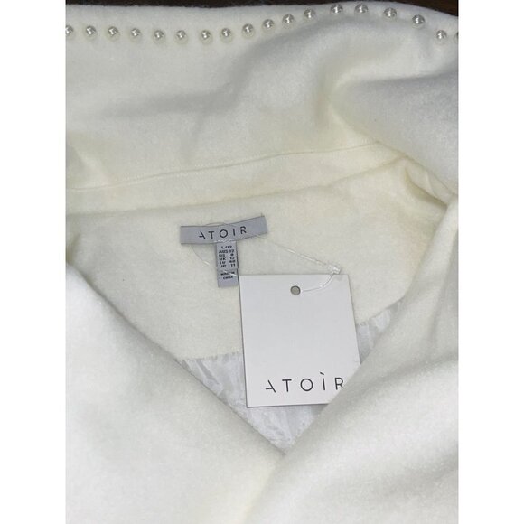 Atoir Addicted To Love Pearl Coat in Cloud Large New Womens Trench Jacket - Picture 10 of 16
